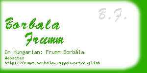 borbala frumm business card